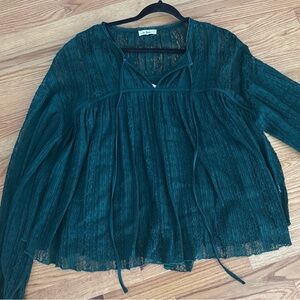 In Bloom Evergreen Lace Blouse